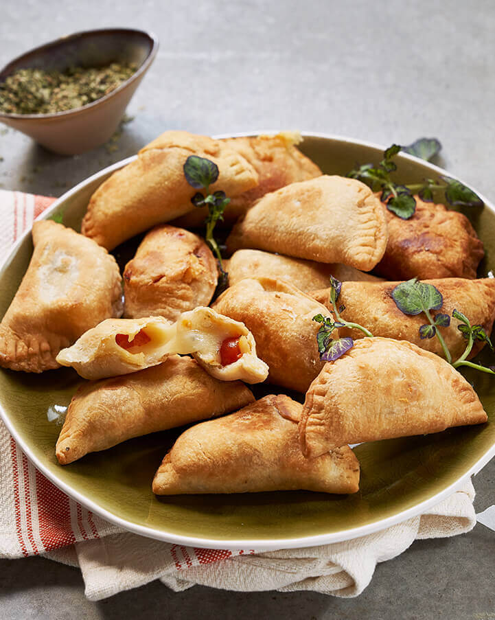 Provolone & Cherry Tomato Empanadas with Olive Oil