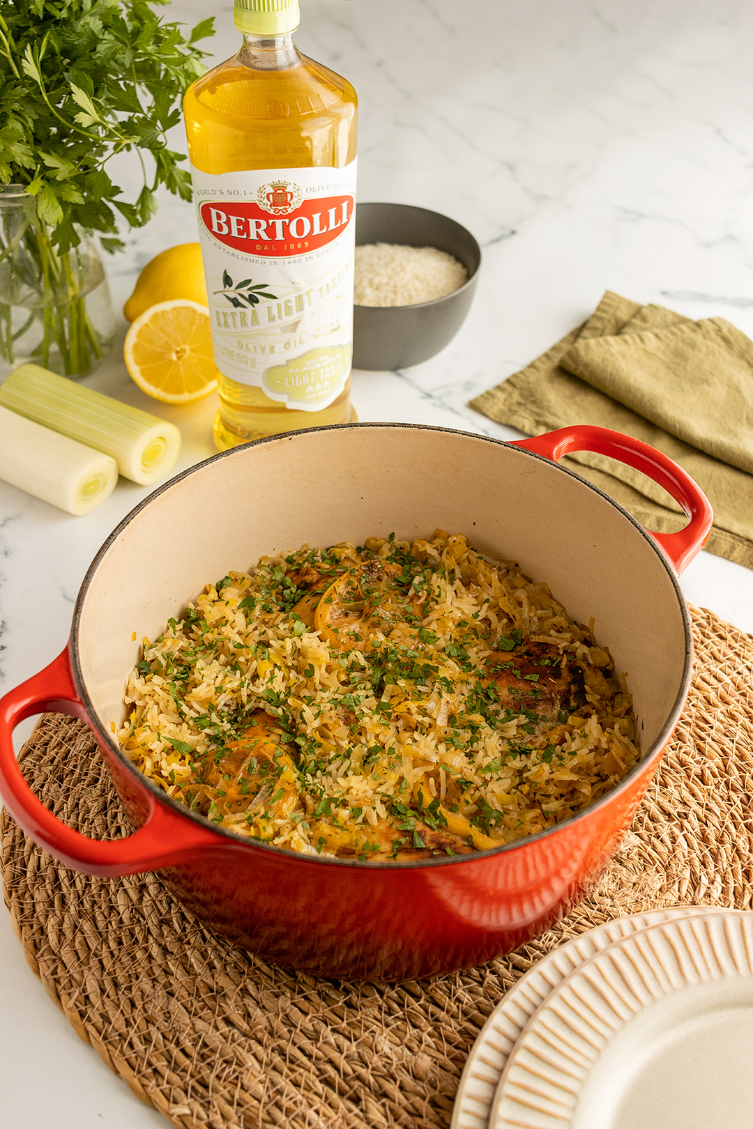 Mediterranean chicken rice| Bertolli Olive Oil